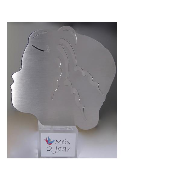 Silhouet in edelstaal -
