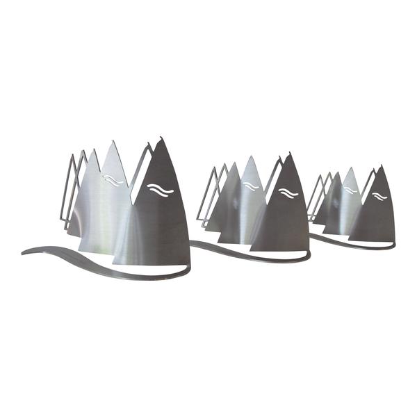 Trofee zeilprijs voor de Finn klasse, Randmeerrace 2014 - De golf ligt horizontaal op het onderblad; vervaardigd uit edelstaal