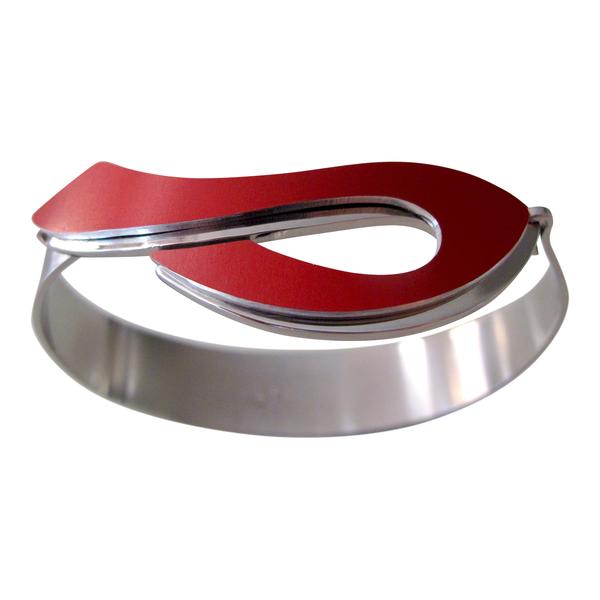 Armband rvs met gekleurd aluminium -