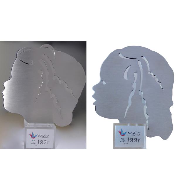 Silhouet in edelstaal -